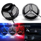 Deep Dish Front Grill Star Emblem Logo DRL Light For Mercedes-Benz 06-14 Glowing