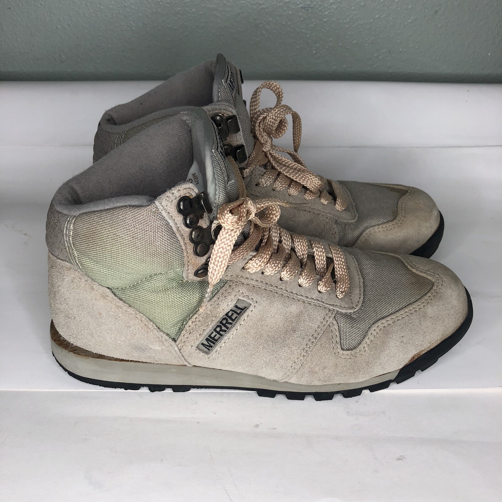 Scarpe Merrell Light da viaggio escursionismo passeggio uomo taglia 9 colore grigio stringate