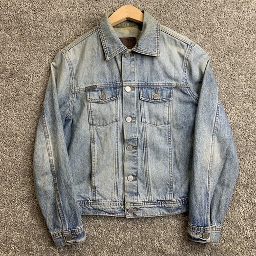 Calvin Klein Jeans, Vintage 90s 2000s Calvin Klein Jeans denim jacket trucker small blue faded Small