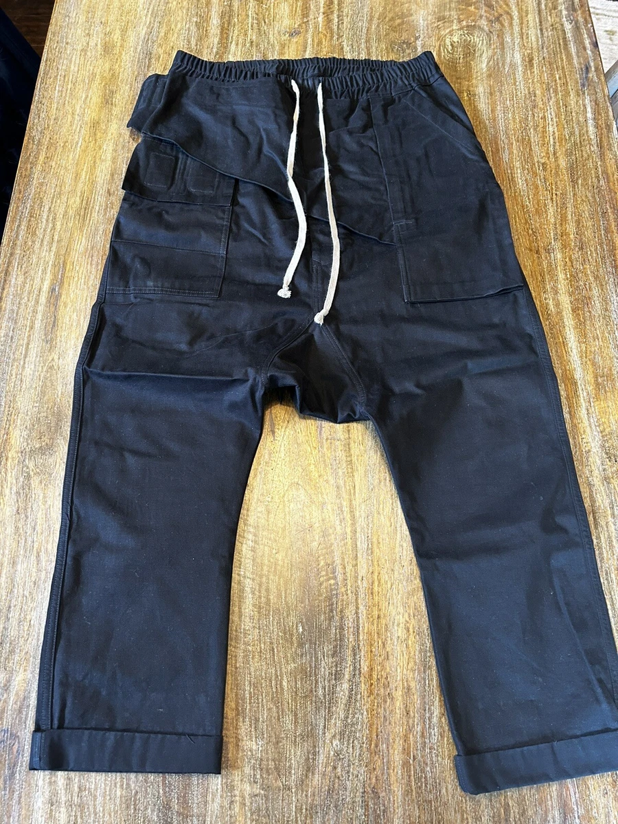 Rick Owens Memphis Drop Crotch Pants Black US 34 Medium