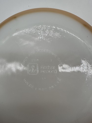 Vintage Anchor Hocking #437 Peach Lustre Casserole Dish 1.5 Qt With Lid 1970s - Picture 10 of 12
