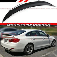 FOR 2014-20 BMW F36 4 SERIES GRAN COUPE 4DR GLOSS BLACK PSM STYLE TRUNK SPOILER