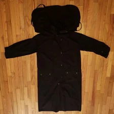 Vintage Abetta Kuvermebum Duster Black Full Length Western Range Coat Rain Gear