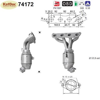   Katalysator für Nissan Qashqai, Euro 5