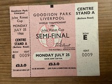 Unused Mint Ticket World Cup England 66 1966 Germany 2-1 Union Soviet USSR