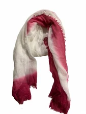 Cejon Women's Ombre Edge Solid Day Wrap, Rasberry/ White, One Size