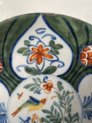 Delft - Assiette en faïence de DELFT dite aux quatre coeurs - Fin XVII ème - Foto 6 di 8