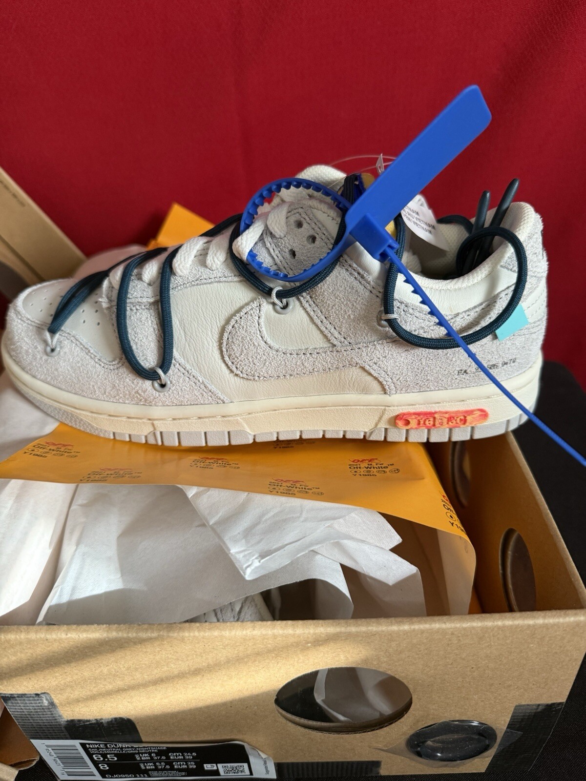 OFF WHITE X NIKE Taglia 6 5 Nike Dunk Low x Off White Lotto 16 di 50 2021