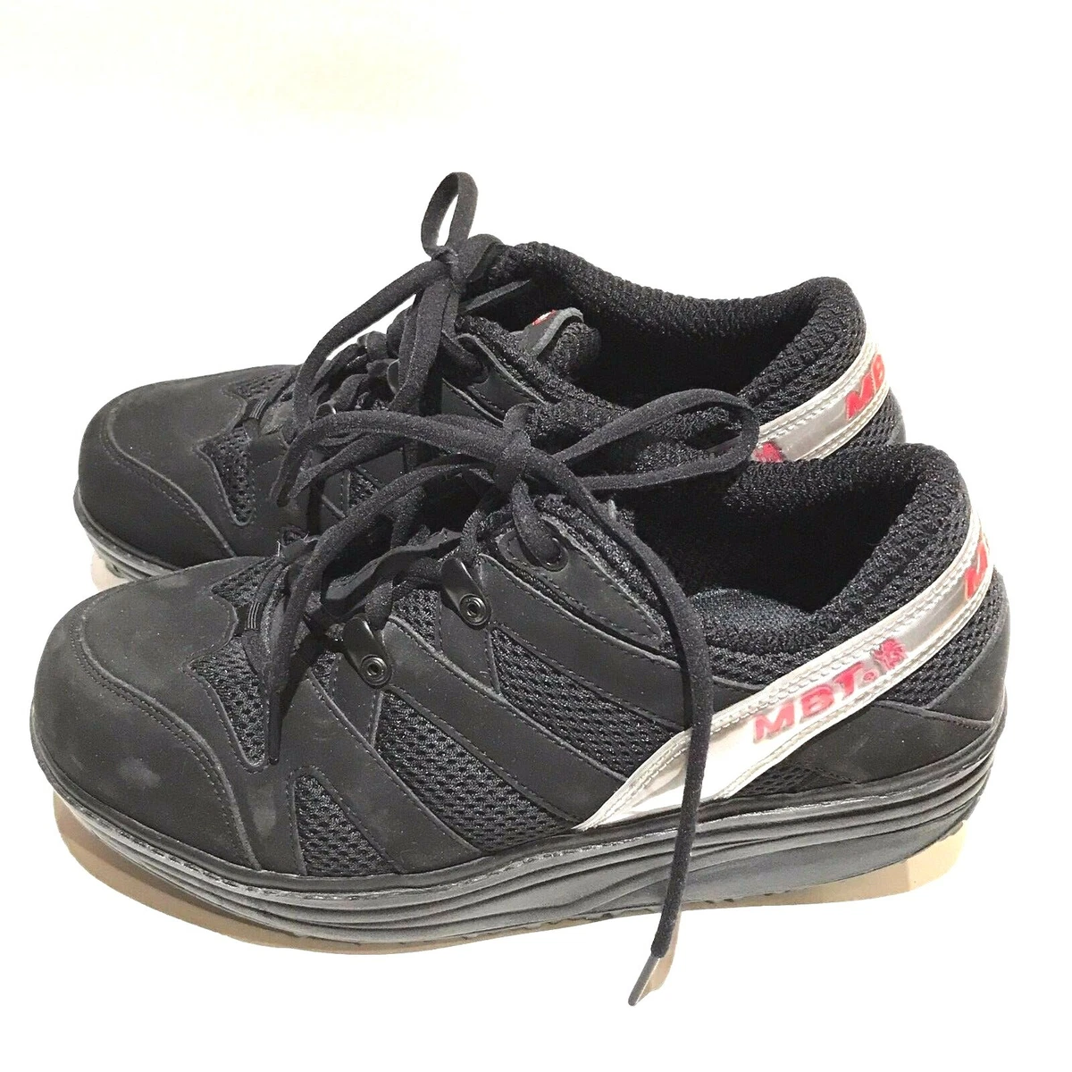 MBT Sport 4 Sneakers Mens 7.5 M Black Silver Walking Trainer Shoes