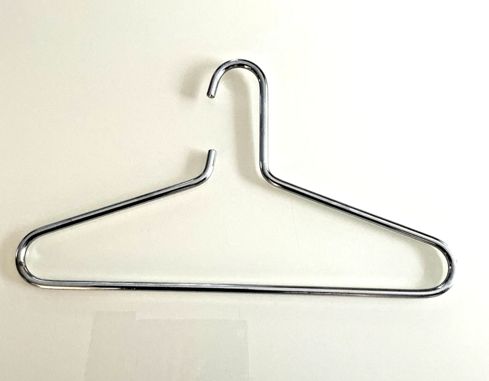 Dekorativ*Edelstahl/Chrom glänzend Garderobenbügel Hosenbügel schwer 1 Stück geb - Bild 2 von 3