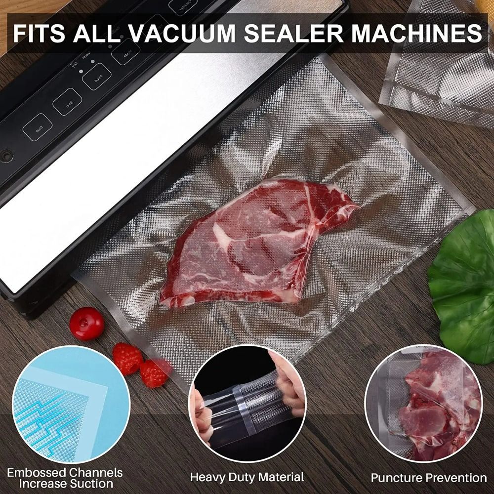 50pcs/Lot PVC Food Vacuum Sealing Bags BPAFree Vacuum Seal Bag