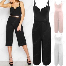 NOUVELLE COMBINAISON FEMME COL FENDU À BRETELLES CULOTTES SOUTIEN-GORGE HAUT FEMMES COMBINAISON DE JEU LOOK SWING