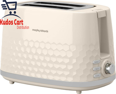 Morphy Richards Hive Creme 2 Scheiben Toaster Hochglanz Finish Krümelschublade Aufwärmen Auftauen