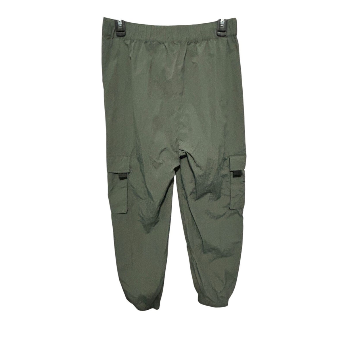 【HI FI FNK】Indigo Sweat Pants Indigo Rising Cargo Sweatpants Sz M Green Nylon Drawstring