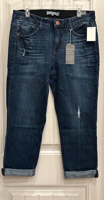 12P ''Ab '' solution Mid Rise Indigo Girlfriend Jeans 