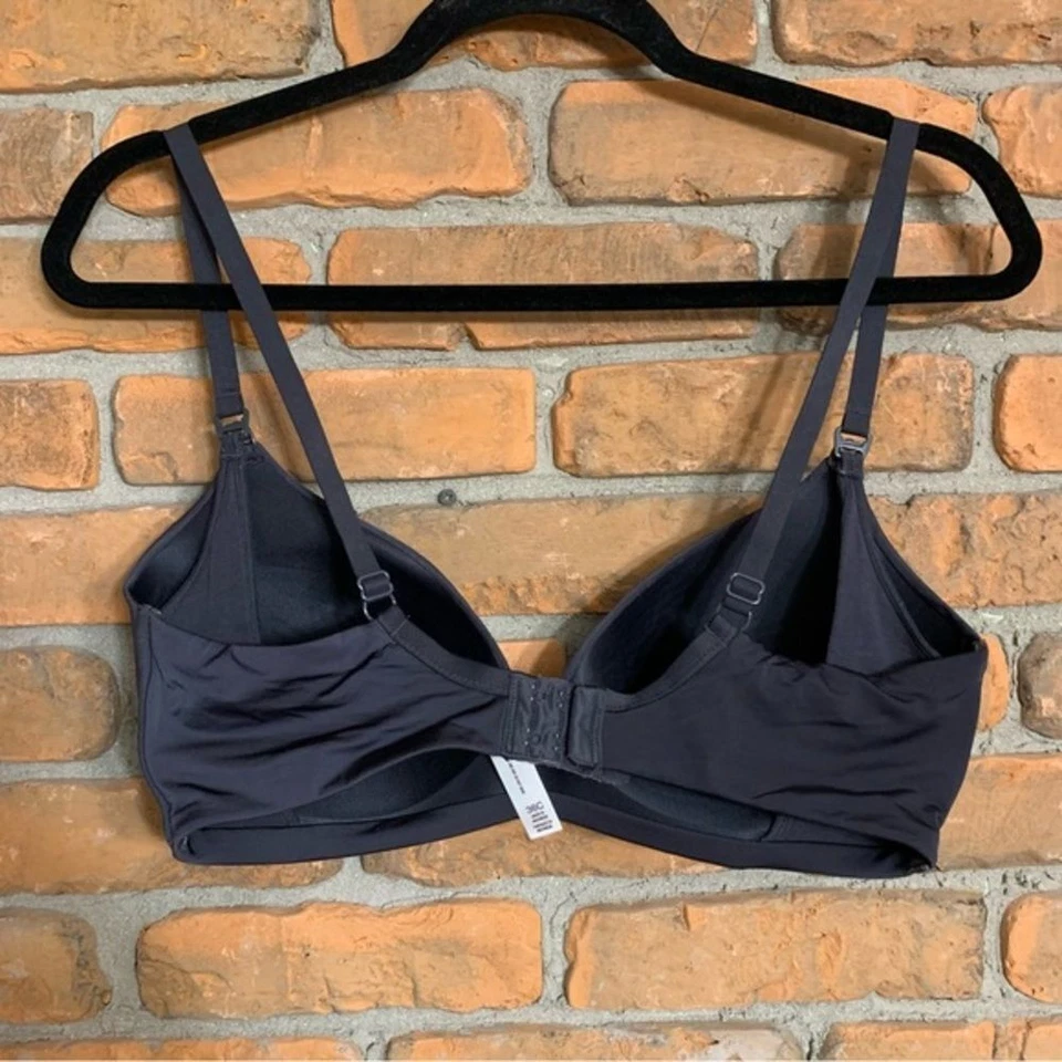 Sujetador inalámbrico Gilligan & O'Malley para mujer de enfermería ligeramente forrado gris - talla 36C Foto 2 de 3