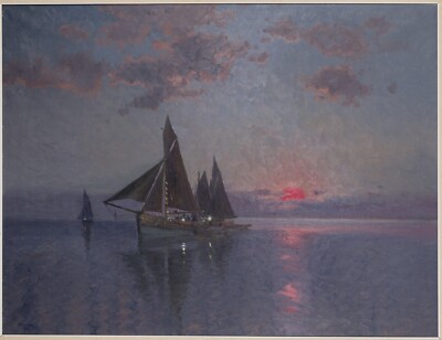 Carl Brandt : Sailing Ship at Dawn : Archival Quality Art Print 