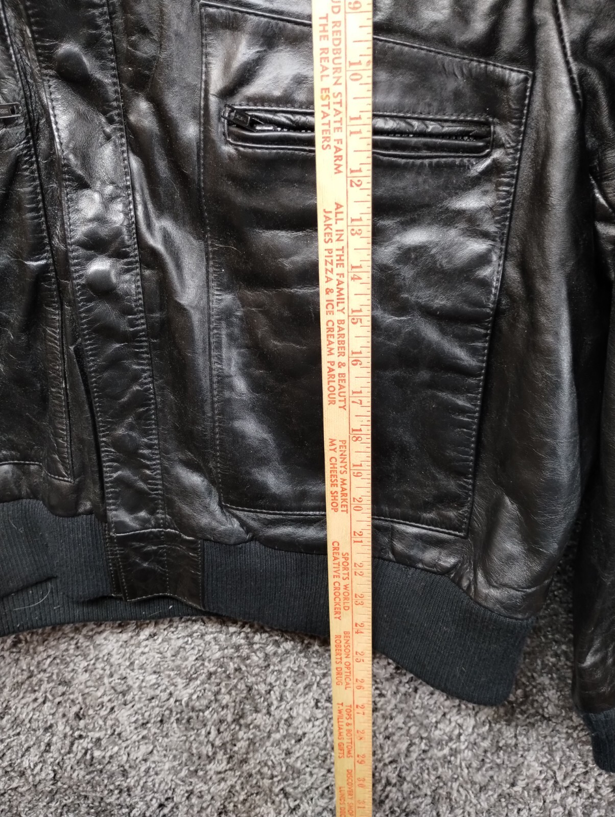 Vintage Archer Hill Leather Bomber Jacket Adult 48 Bl… Gem