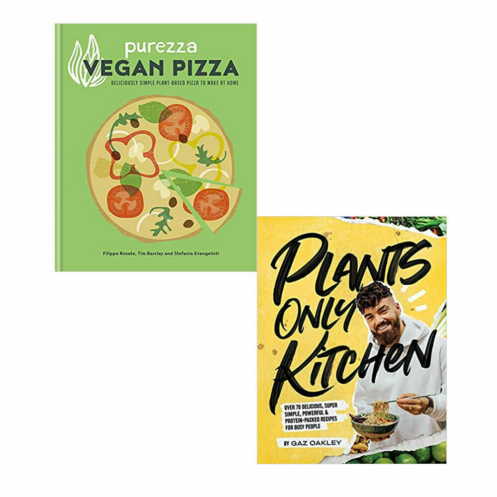 Purezza Vegan Pizza,Plants-Only Kitchen 2 Books Collection Set Hardcover NEW