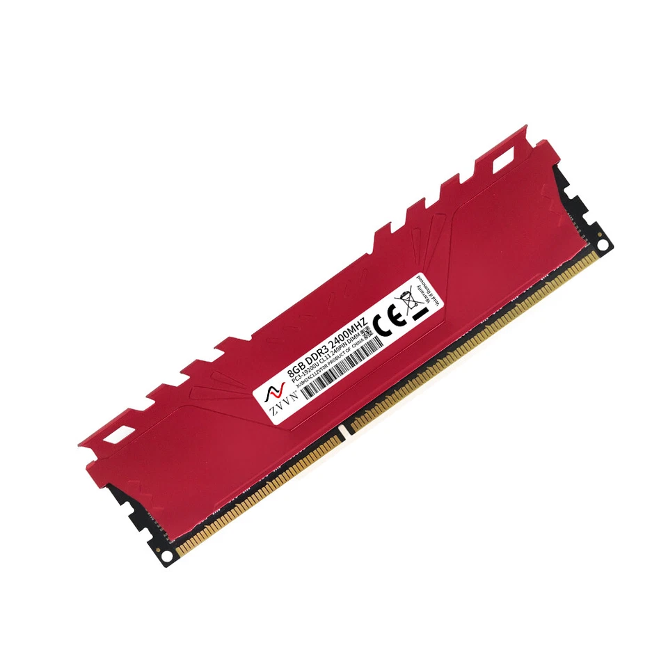 8GB DDR3 OC 2400MHz PC3-19200 240Pin Overclocking Desktop Memory SDRAM ZVVN Red - Image 4 of 4