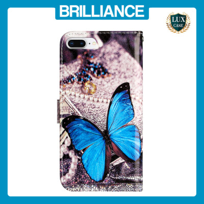 Brilliance LUX iPhone 6P/7P/8P Flip PU Leather Wallet 3D Print Butterfly with...