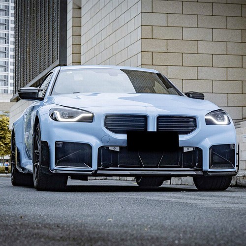 Spoiler labbro spoiler paraurti anteriore in vero carbonio adatto per BMW G87 M2 Coupè 2022-24 - Foto 7 di 13