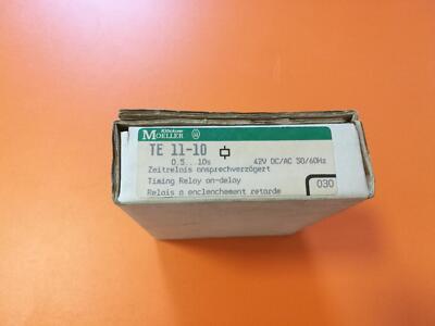 Eaton Moeller Zeitrelais 42VACDC  0,5-10s Wechsler time relay changeover contact