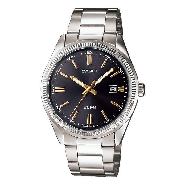 CASIO COLLECTION Mod. DATE - BLACK, GOLD INDEXES