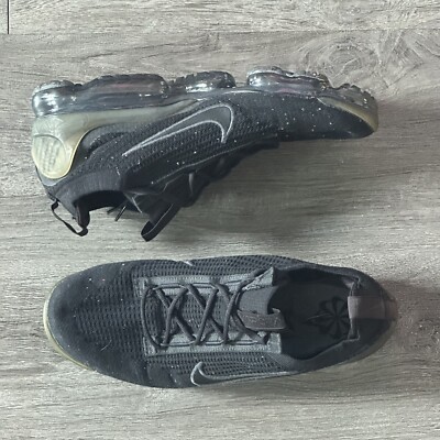 Nike Air VaporMax 2021 Flyknit Triple Black Mens Shoes 