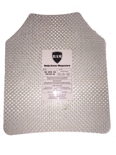 Body Armor | Bullet Proof Plates | ArmorCore | Level IIIA 3A 10x12 6x8 PC BLK - Picture 11 of 11