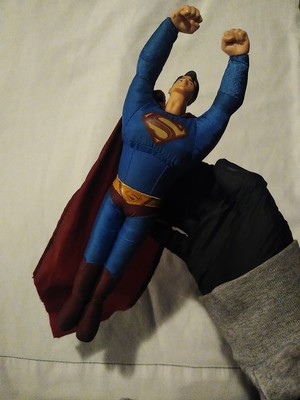  2006 10'' rare superman flyer soft figure with altered cape. 