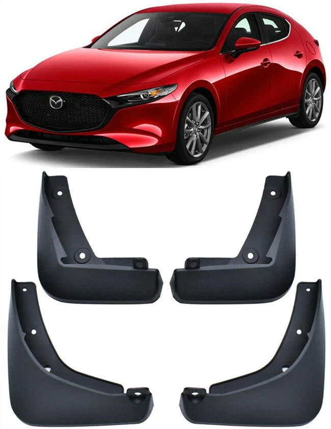 Genuine Front Rear Splash Guards Mud Flaps For 2019 2024 Mazda 3 Hatchback