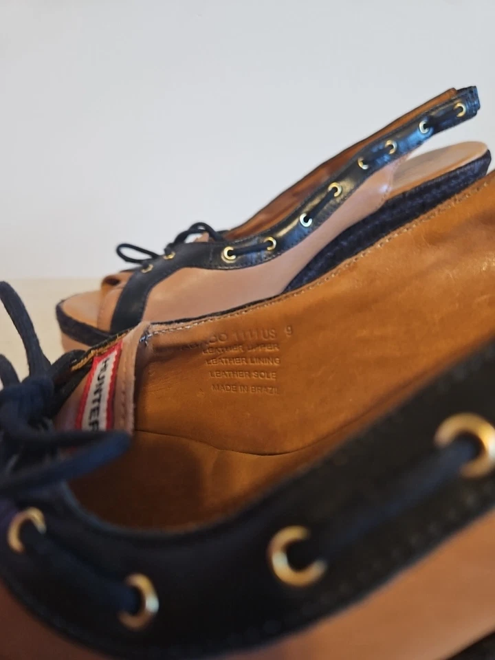 Sandalia Hunter Abaco Wedge Peep Toe para mujer talla 9 Foto 3 de 4