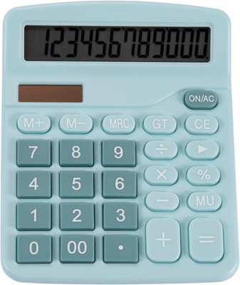 Upgraded Calculator, 12-Bit Solar Battery Office Calculator with Large LCD Di...