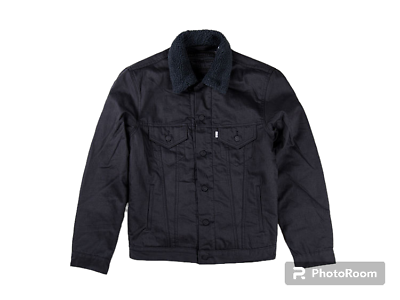 Levi's Men's Sherpa Trucker Jacket Graphite Twill Medium Levi's Men's Sherpa Trucker Jacket Graphite Twill Medium