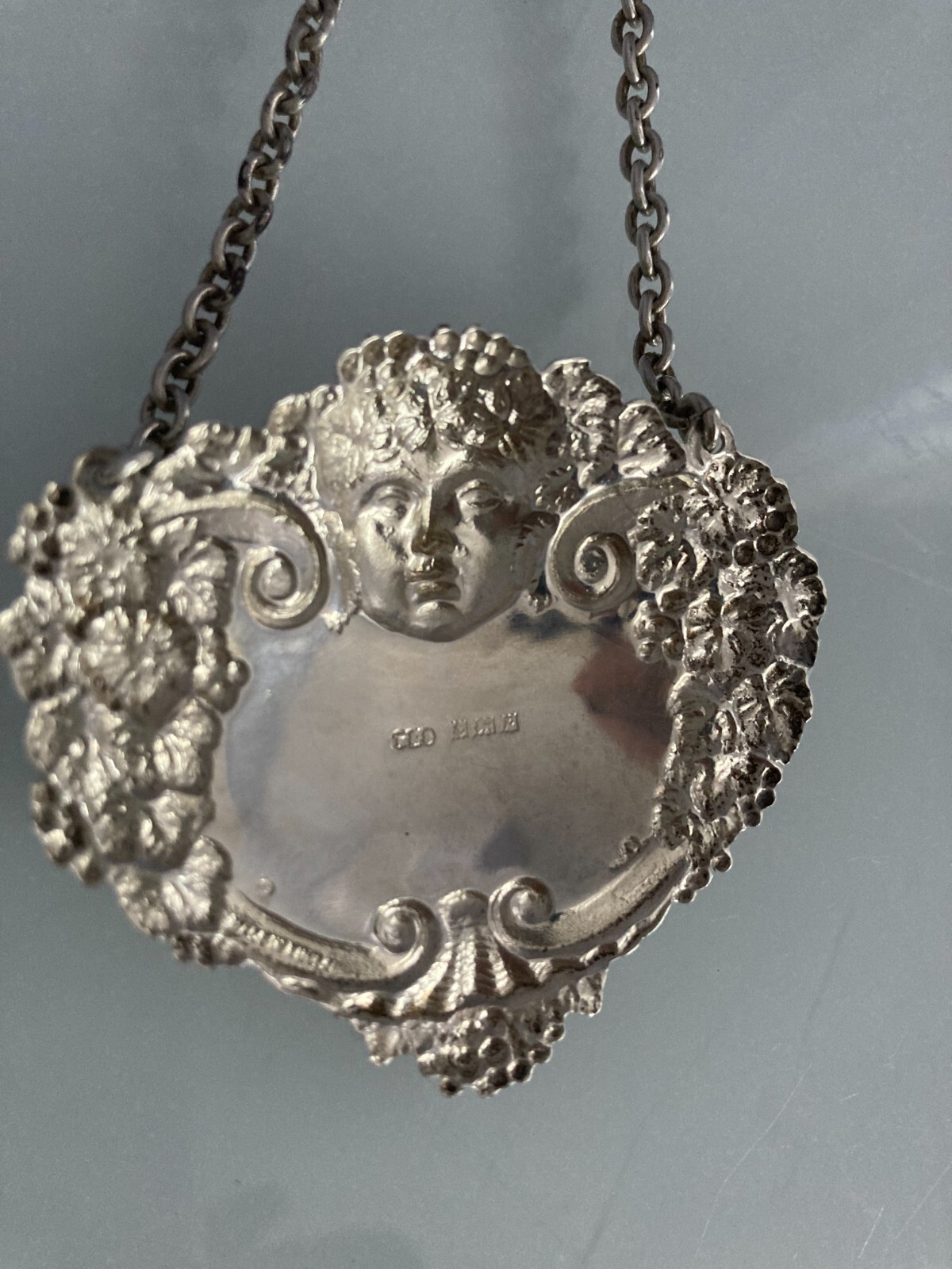 Sterling Silver Cherub Port Decanter Label eBay