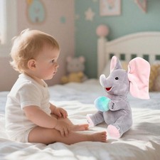 Hide-and-seek Elephant Plush Toy Flapping Ears Singing Baby Gift 3-12m