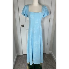 Women's Show Me Your Mumu Mia Midi Dress Blue Clip Butterfly Medium Cottagecore