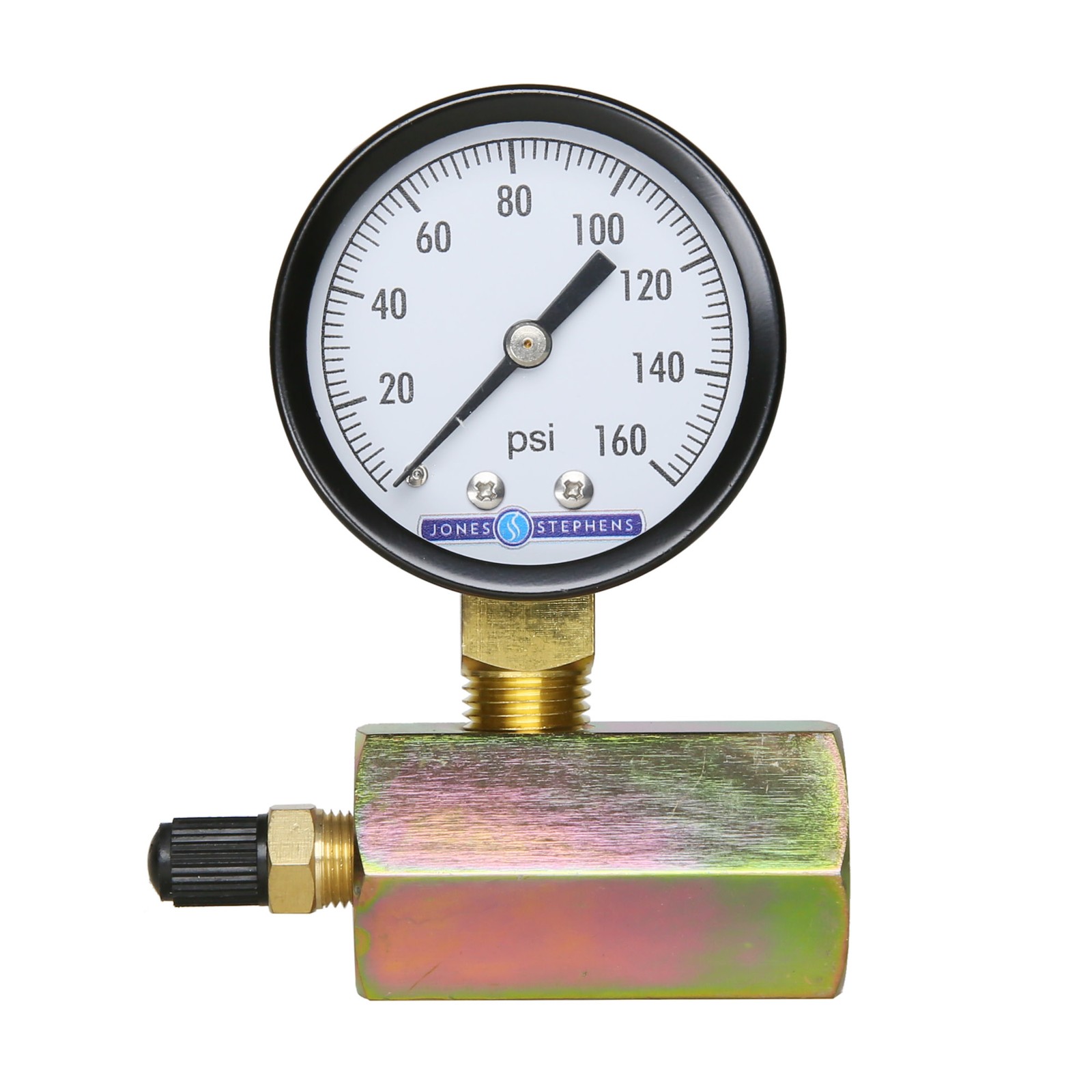 Jones Stephens G64160 2" 160 PSI Gas Test Gauge Assembly