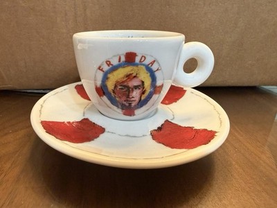 Illy Collection 2005 Julian Schnabel CHUCK FRIDAY Espresso Cup and Saucer #3648