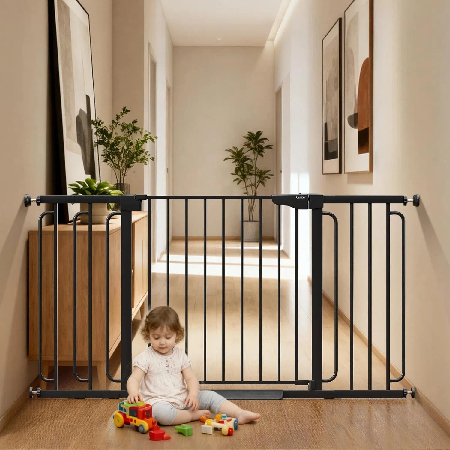 Cumbor 36.6-59 Extra Wide Baby Gate Pressure Mounted