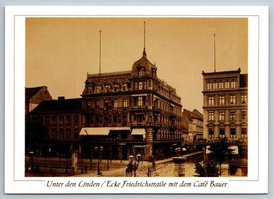 AK Unter den Linden / Ecke Friedrichstraße mit dem Cafe Bauer 