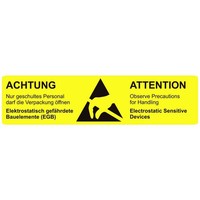 1000Er Multipack Bjz Esd-Logo 1000 St. Gelb (L X B) 105 Mm X 26 Mm Selbstklebend
