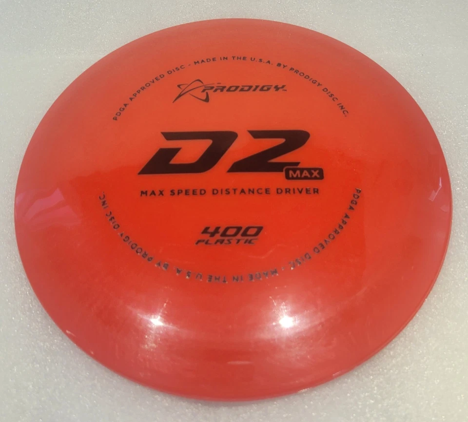 Prodigy Discs D2 MAX Distance Driver 400 Plastic Red W/Black Stamp 173G NEW PFN - Image 3 of 3
