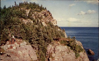 Keltic Lodge Ingonish Nova Scotia Canada view vintage postcard r348