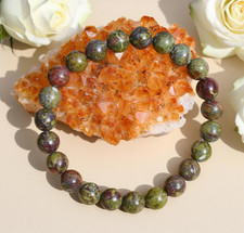 Dragon Bloodstone 8mm Stretch Bracelet Handmade Healing Gemstone Bracelet Gift