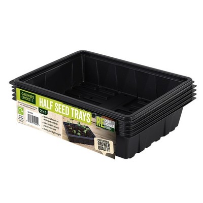 Bosmere N251 Profi Halbkultur Halbsamenschale (5er Pack), schwarz 