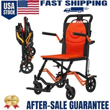 Ultra Lightweight Folding Transport Wheelchair Portable Travel Wheel Chairs