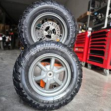 ✅cerchi e gomme nuove Michelin 120 90 10 + 130 90 10 MBK booster BWS disc 3 fori