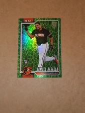 2026 Topps Series 1 Samuel Basallo Holiday Variation Green Leaf Foil